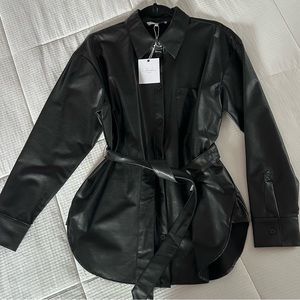 L’Academie Vegan Leather Top